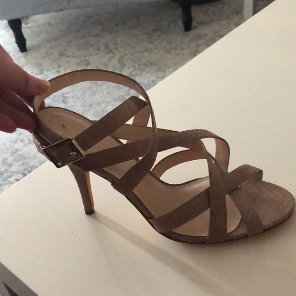 Like New Snakeskin Delman Sandals 9.5 Fit like 9 - Picture 2 of 3